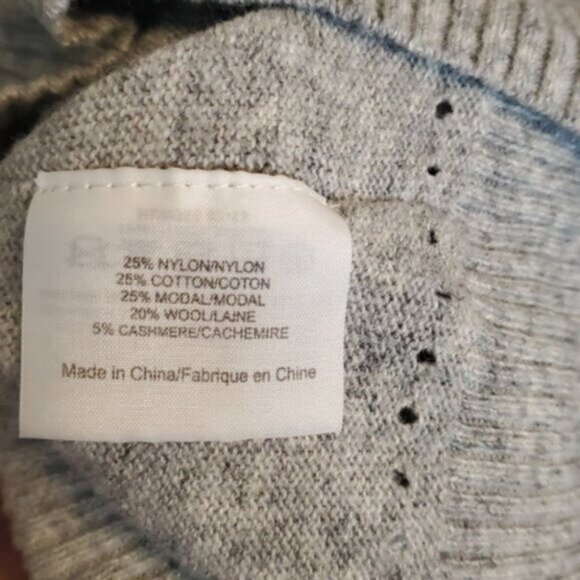 Tory Burch Giselle Rib Trim Mock Neck Sweatshirt Size M - Picture 8 of 9